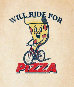 Will Ride for PizzaThread+Spoke - THREAD+SPOKE | MTB APPAREL | ROAD BIKING T-SHIRTS | BICYCLE T SHIRTS |