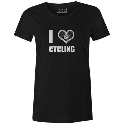 I Heart Cycling Women'sBoggs Nicolas - THREAD+SPOKE | MTB APPAREL | ROAD BIKING T-SHIRTS | BICYCLE T SHIRTS |