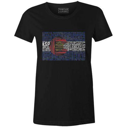 Biking Colorado Women'sJordon Mazziotti - THREAD+SPOKE | MTB APPAREL | ROAD BIKING T-SHIRTS | BICYCLE T SHIRTS |