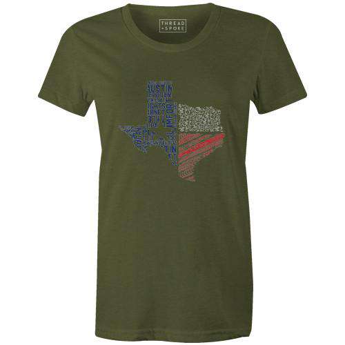 Biking Texas Women'sJordon Mazziotti - THREAD+SPOKE | MTB APPAREL | ROAD BIKING T-SHIRTS | BICYCLE T SHIRTS |