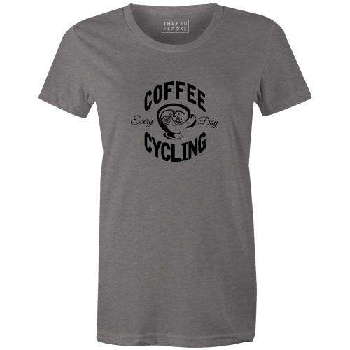 Coffee Every Day Women'sKimball Henneman - THREAD+SPOKE | MTB APPAREL | ROAD BIKING T-SHIRTS | BICYCLE T SHIRTS |