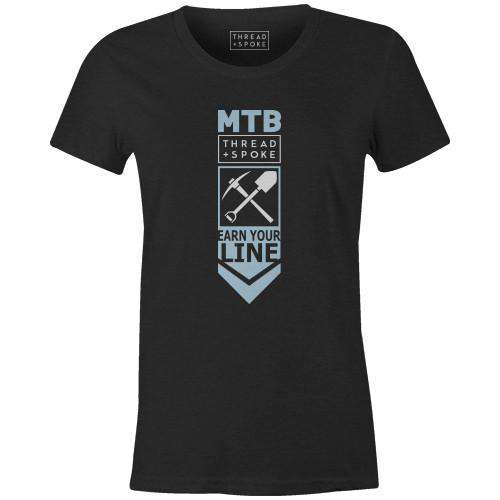 Earn Your Line Women'sThread+Spoke - THREAD+SPOKE | MTB APPAREL | ROAD BIKING T-SHIRTS | BICYCLE T SHIRTS |
