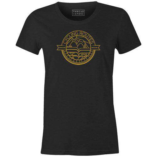 Cycling Routes Women'sYanmos - THREAD+SPOKE | MTB APPAREL | ROAD BIKING T-SHIRTS | BICYCLE T SHIRTS |