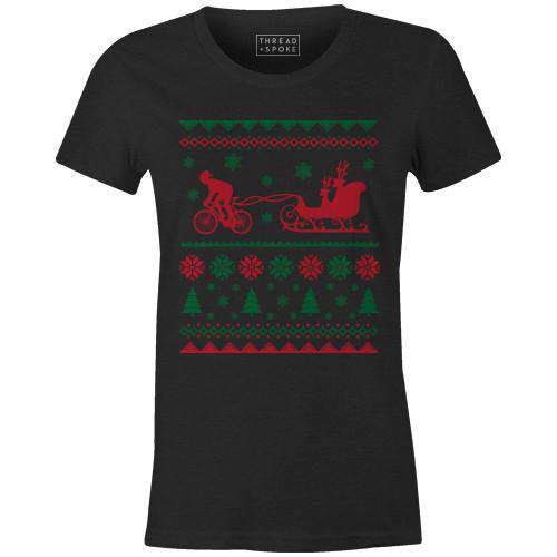 Santa's Carbon Sleight Women'sMackenzie McKinney - THREAD+SPOKE | MTB APPAREL | ROAD BIKING T-SHIRTS | BICYCLE T SHIRTS |