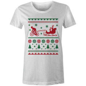 Santa's Carbon Sleight Women'sMackenzie McKinney - THREAD+SPOKE | MTB APPAREL | ROAD BIKING T-SHIRTS | BICYCLE T SHIRTS |