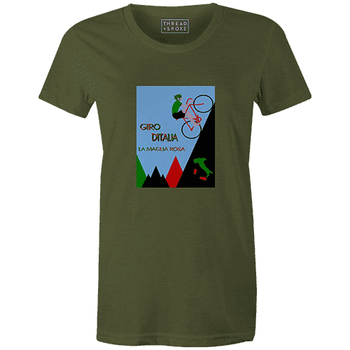 Giro D'Italia Climber Women'sPoster Bob - THREAD+SPOKE | MTB APPAREL | ROAD BIKING T-SHIRTS | BICYCLE T SHIRTS |