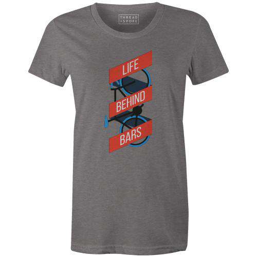Life Behind Bars Women'sSamuel Rauert - THREAD+SPOKE | MTB APPAREL | ROAD BIKING T-SHIRTS | BICYCLE T SHIRTS |