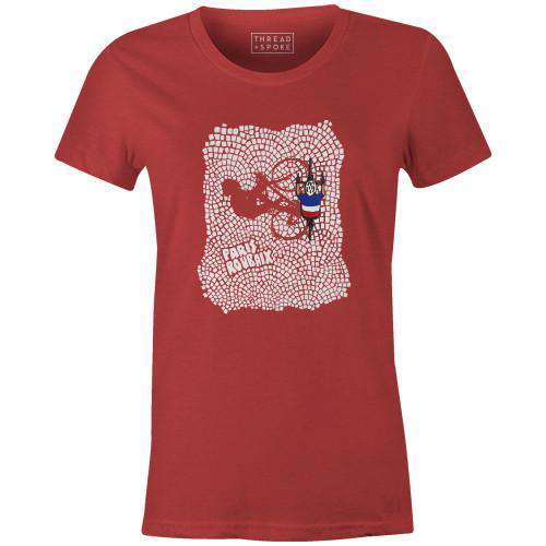 Paris-Roubaix Cobbles Women'sThread+Spoke - THREAD+SPOKE | MTB APPAREL | ROAD BIKING T-SHIRTS | BICYCLE T SHIRTS |