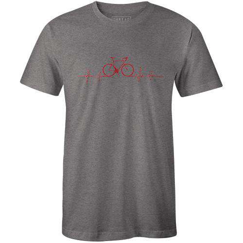 Heartbeat BicycleThread+Spoke - THREAD+SPOKE | MTB APPAREL | ROAD BIKING T-SHIRTS | BICYCLE T SHIRTS |
