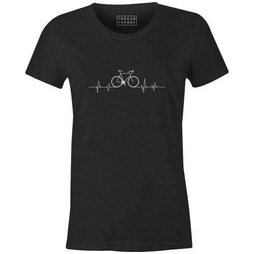 Heartbeat Bicycle Women'sThread+Spoke - THREAD+SPOKE | MTB APPAREL | ROAD BIKING T-SHIRTS | BICYCLE T SHIRTS |