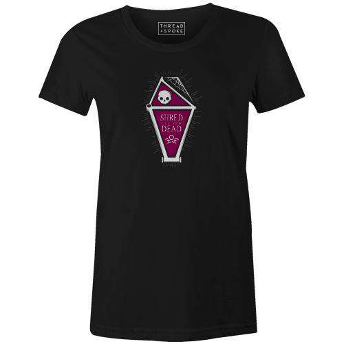 Shred Til Yer Dead Women'sDustin Fritz - THREAD+SPOKE | MTB APPAREL | ROAD BIKING T-SHIRTS | BICYCLE T SHIRTS |