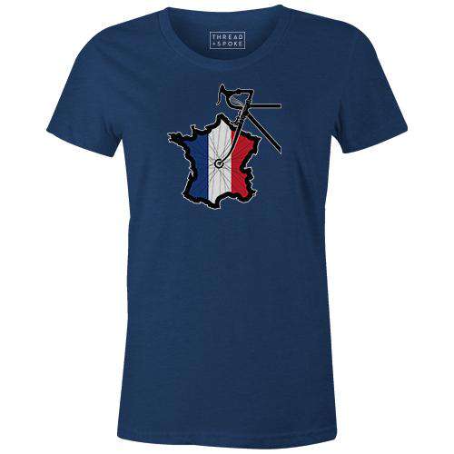 France Wheel Women'sThread+Spoke - THREAD+SPOKE | MTB APPAREL | ROAD BIKING T-SHIRTS | BICYCLE T SHIRTS |