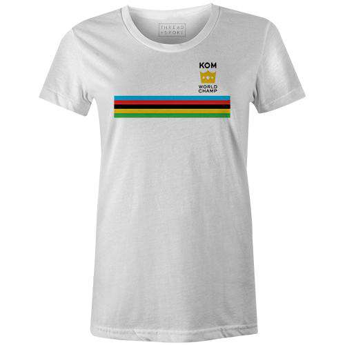 KOM World Champ Women'sThread+Spoke - THREAD+SPOKE | MTB APPAREL | ROAD BIKING T-SHIRTS | BICYCLE T SHIRTS |