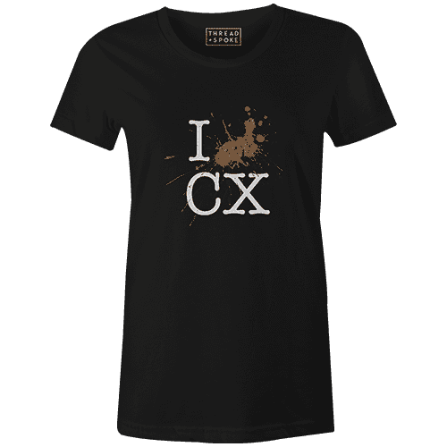 I Love CX Women'sThread+Spoke - THREAD+SPOKE | MTB APPAREL | ROAD BIKING T-SHIRTS | BICYCLE T SHIRTS |