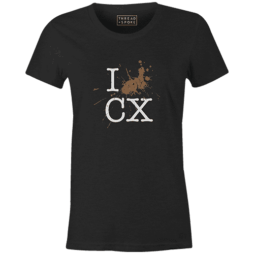 I Love CX Women'sThread+Spoke - THREAD+SPOKE | MTB APPAREL | ROAD BIKING T-SHIRTS | BICYCLE T SHIRTS |
