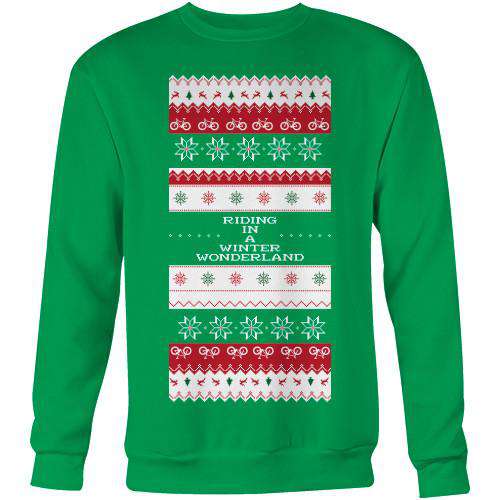 Riding In a Winter Wonderland SweaterThread+Spoke - THREAD+SPOKE | MTB APPAREL | ROAD BIKING T-SHIRTS | BICYCLE T SHIRTS |