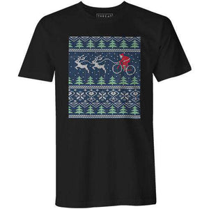 Santa Bike SleighThread+Spoke - THREAD+SPOKE | MTB APPAREL | ROAD BIKING T-SHIRTS | BICYCLE T SHIRTS |