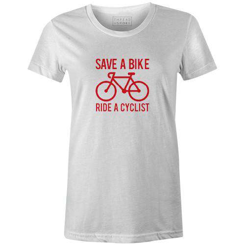 Save A Bike Women'sThread+Spoke - THREAD+SPOKE | MTB APPAREL | ROAD BIKING T-SHIRTS | BICYCLE T SHIRTS |