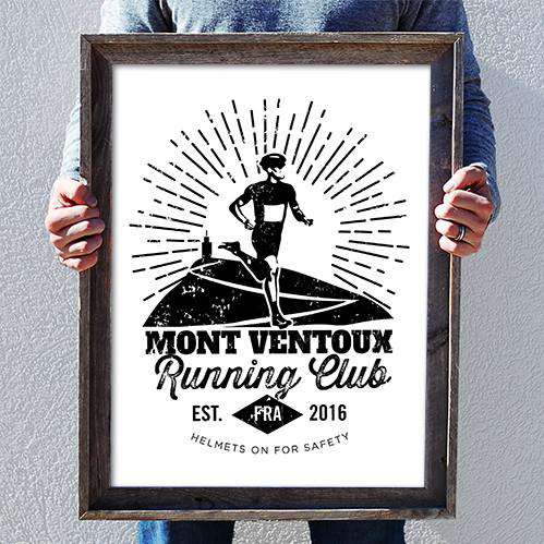 Mont Ventoux Running Club PosterThread+Spoke - THREAD+SPOKE | MTB APPAREL | ROAD BIKING T-SHIRTS | BICYCLE T SHIRTS |