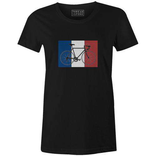 Tour Flag Women'sThread+Spoke - THREAD+SPOKE | MTB APPAREL | ROAD BIKING T-SHIRTS | BICYCLE T SHIRTS |