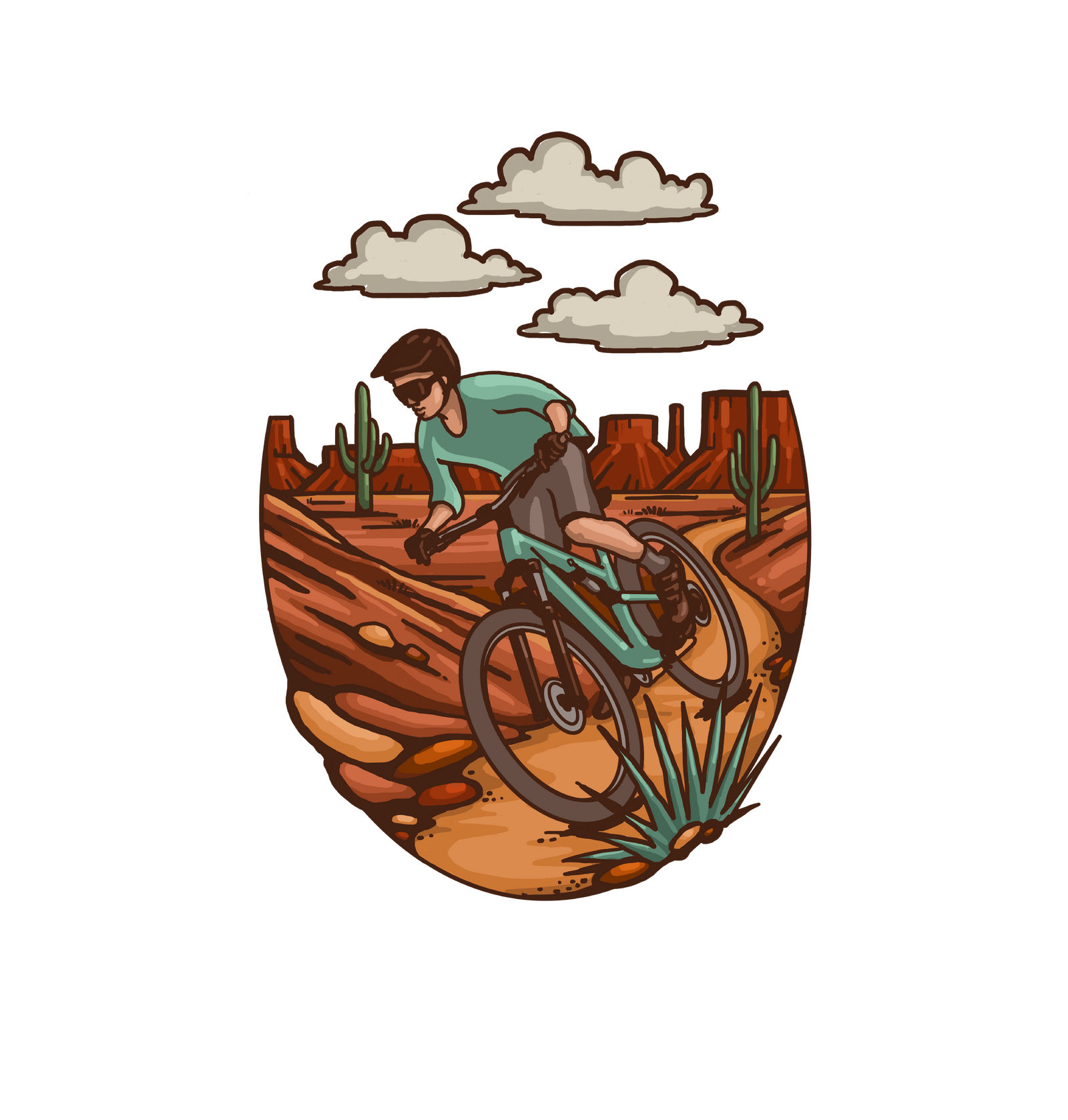 Men's T-shirt - Desert MTB