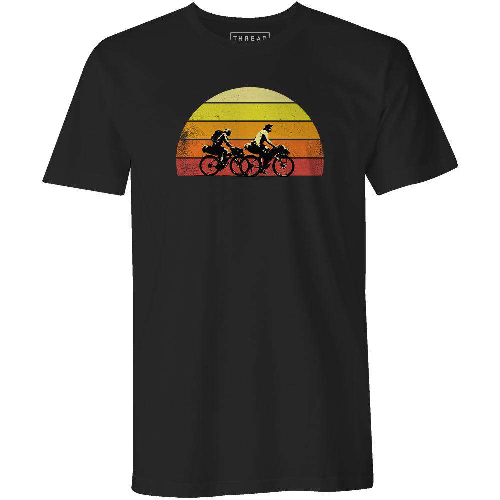 Riding Into the SunsetThread+Spoke - THREAD+SPOKE | MTB APPAREL | ROAD BIKING T-SHIRTS | BICYCLE T SHIRTS |