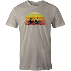 Riding Into the SunsetThread+Spoke - THREAD+SPOKE | MTB APPAREL | ROAD BIKING T-SHIRTS | BICYCLE T SHIRTS |