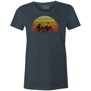 Riding Into the Sunset Women'sThread+Spoke - THREAD+SPOKE | MTB APPAREL | ROAD BIKING T-SHIRTS | BICYCLE T SHIRTS |