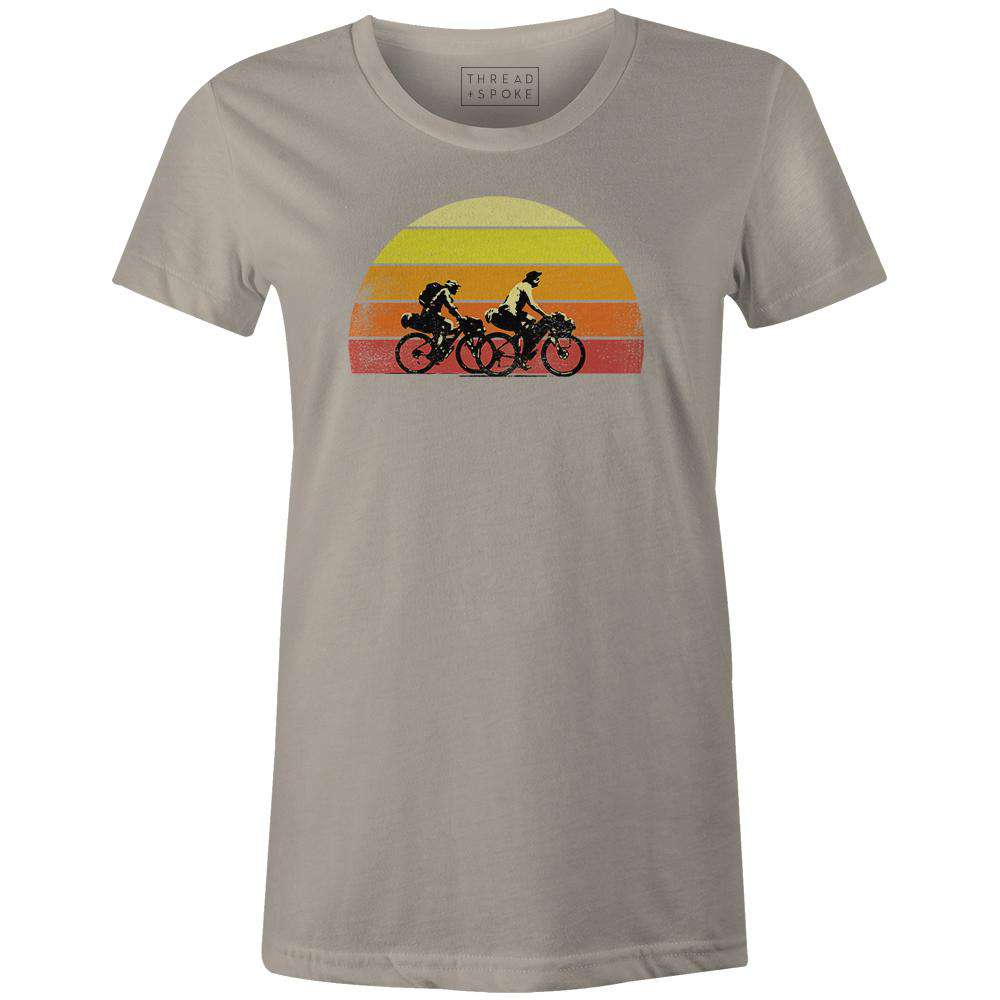 Riding Into the Sunset Women'sThread+Spoke - THREAD+SPOKE | MTB APPAREL | ROAD BIKING T-SHIRTS | BICYCLE T SHIRTS |