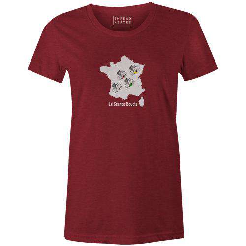 La Grande Boucle Women'sBICI - THREAD+SPOKE | MTB APPAREL | ROAD BIKING T-SHIRTS | BICYCLE T SHIRTS |
