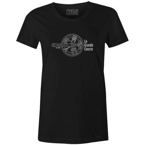 Parisian Crank Women'sReigedesign - THREAD+SPOKE | MTB APPAREL | ROAD BIKING T-SHIRTS | BICYCLE T SHIRTS |