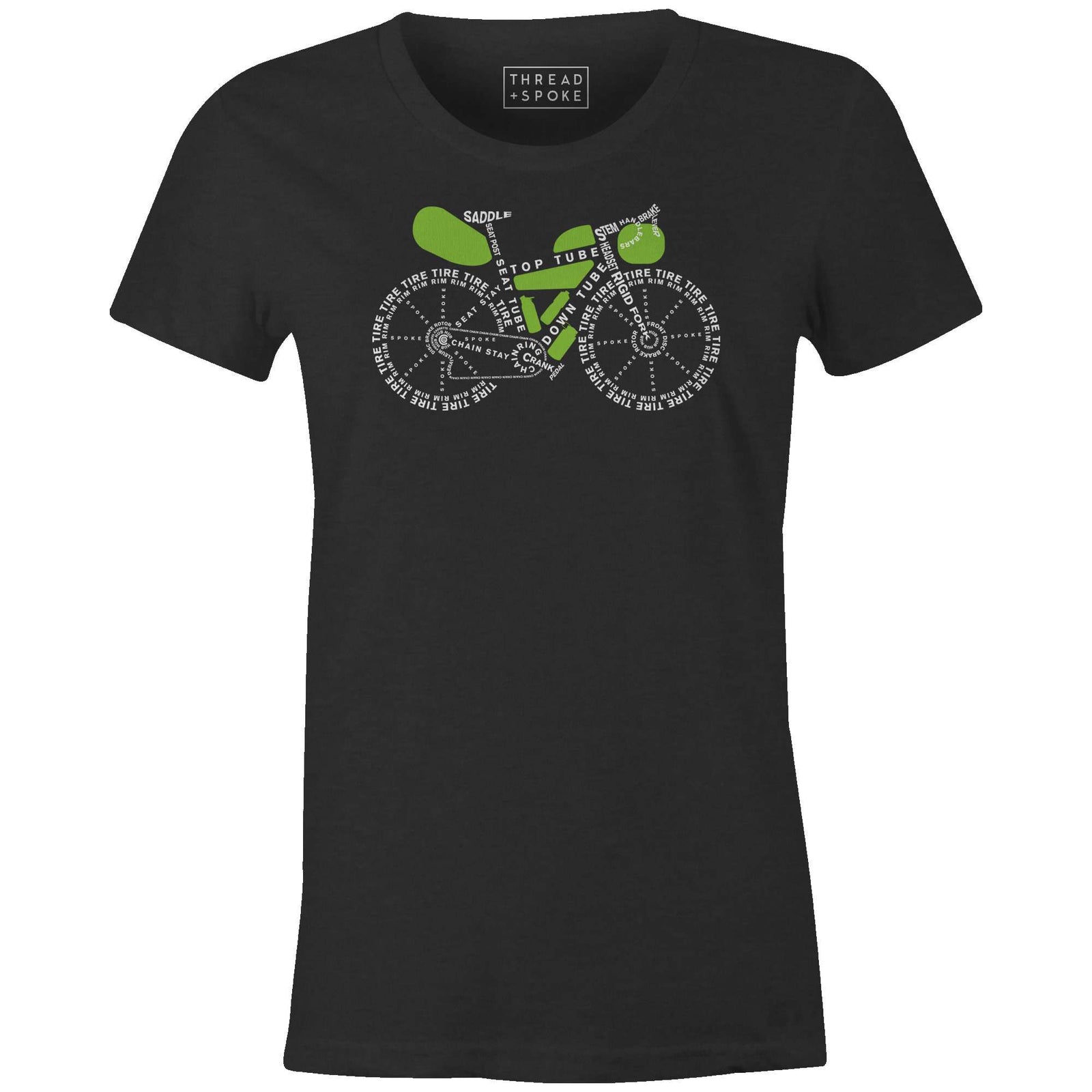 Bike Packing Anatomy Women'sReigedesign - THREAD+SPOKE | MTB APPAREL | ROAD BIKING T-SHIRTS | BICYCLE T SHIRTS |