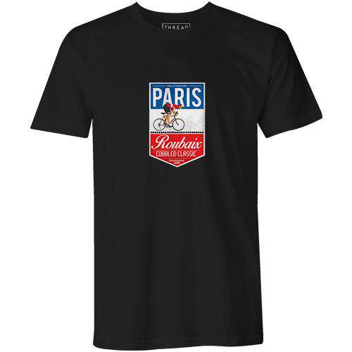 Paris Roubaix BadgeThread+Spoke - THREAD+SPOKE | MTB APPAREL | ROAD BIKING T-SHIRTS | BICYCLE T SHIRTS |