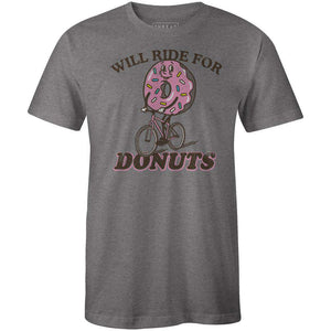 Men's T-shirt - Will Ride for Donuts