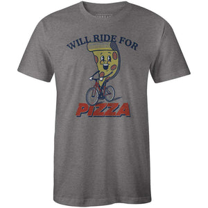 Men's T-shirt - Will Ride for Pizza