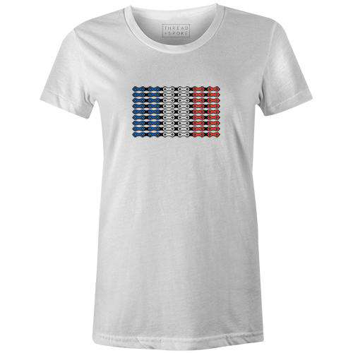 Chain Flag France Women'sJeremy Reiss - THREAD+SPOKE | MTB APPAREL | ROAD BIKING T-SHIRTS | BICYCLE T SHIRTS |