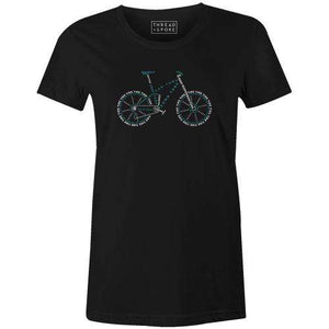 Mountain Bike Anatomy Women'sReigedesign - THREAD+SPOKE | MTB APPAREL | ROAD BIKING T-SHIRTS | BICYCLE T SHIRTS |