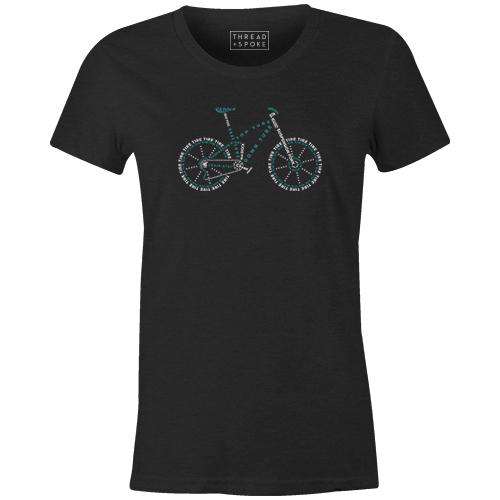 Mountain Bike Anatomy Women'sReigedesign - THREAD+SPOKE | MTB APPAREL | ROAD BIKING T-SHIRTS | BICYCLE T SHIRTS |