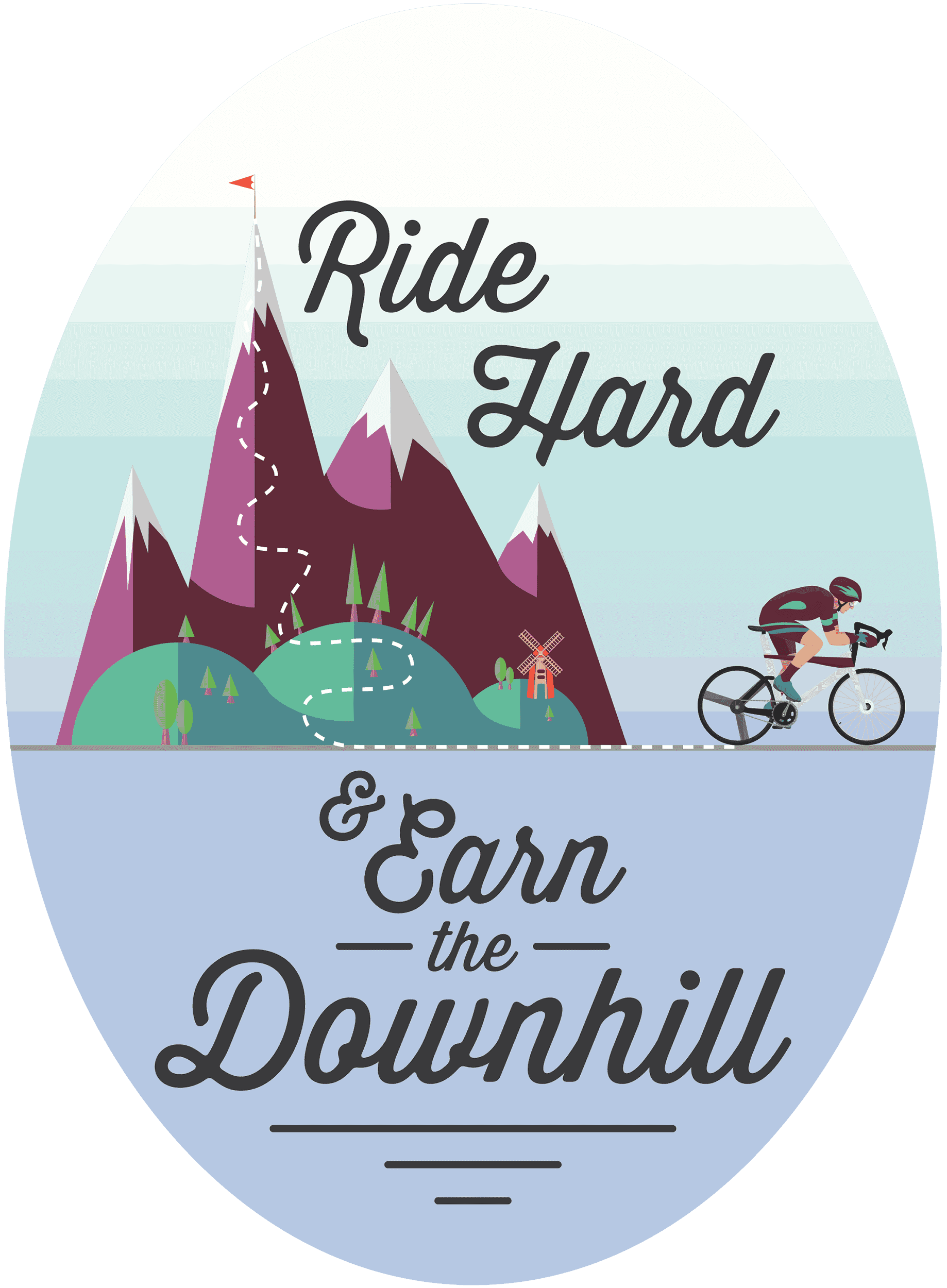 Earn the DownhillThread+Spoke - THREAD+SPOKE | MTB APPAREL | ROAD BIKING T-SHIRTS | BICYCLE T SHIRTS |