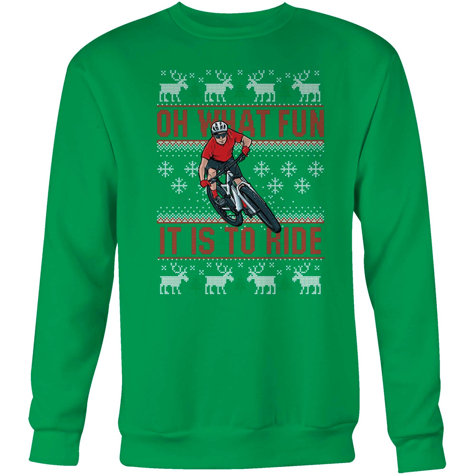 Ugly Christmas Sweater - Oh What Fun it is to Ride