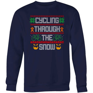 Men's T-shirt - Cycling Through The Snow