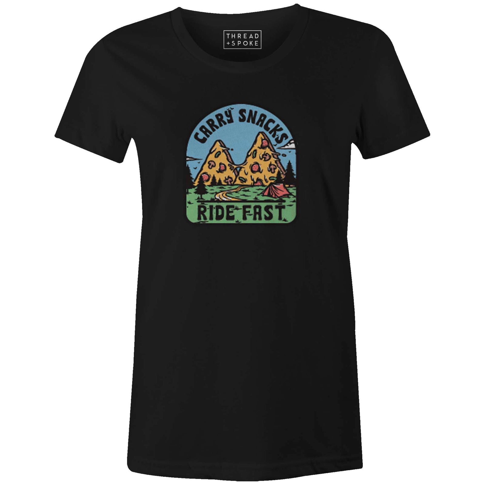 Women's T-shirt - Carry Snacks Ride Fast