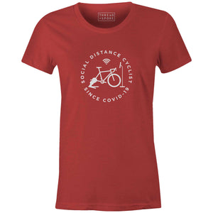 Women's T-shirt - Social Distance Cyclist