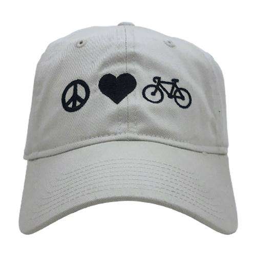 Peace Love Bicycles HatThread+Spoke - THREAD+SPOKE | MTB APPAREL | ROAD BIKING T-SHIRTS | BICYCLE T SHIRTS |