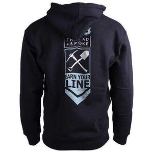 Earn Your Line HoodieThread+Spoke - THREAD+SPOKE | MTB APPAREL | ROAD BIKING T-SHIRTS | BICYCLE T SHIRTS |