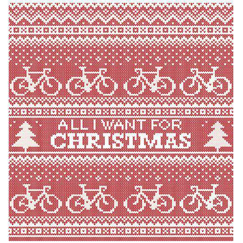 All I Want For ChristmasThread+Spoke - THREAD+SPOKE | MTB APPAREL | ROAD BIKING T-SHIRTS | BICYCLE T SHIRTS |