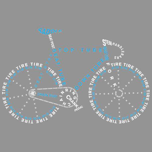 Bike Anatomy Women'sReigedesign - THREAD+SPOKE | MTB APPAREL | ROAD BIKING T-SHIRTS | BICYCLE T SHIRTS |