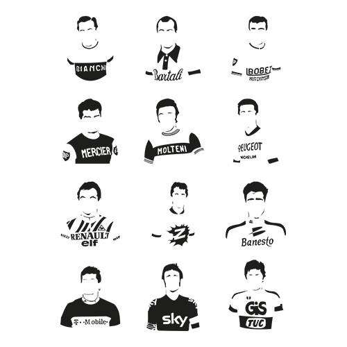 Legends Collection 2BICI - THREAD+SPOKE | MTB APPAREL | ROAD BIKING T-SHIRTS | BICYCLE T SHIRTS |