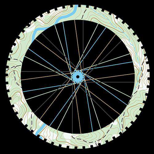 Topographical TireJordon Mazziotti - THREAD+SPOKE | MTB APPAREL | ROAD BIKING T-SHIRTS | BICYCLE T SHIRTS |