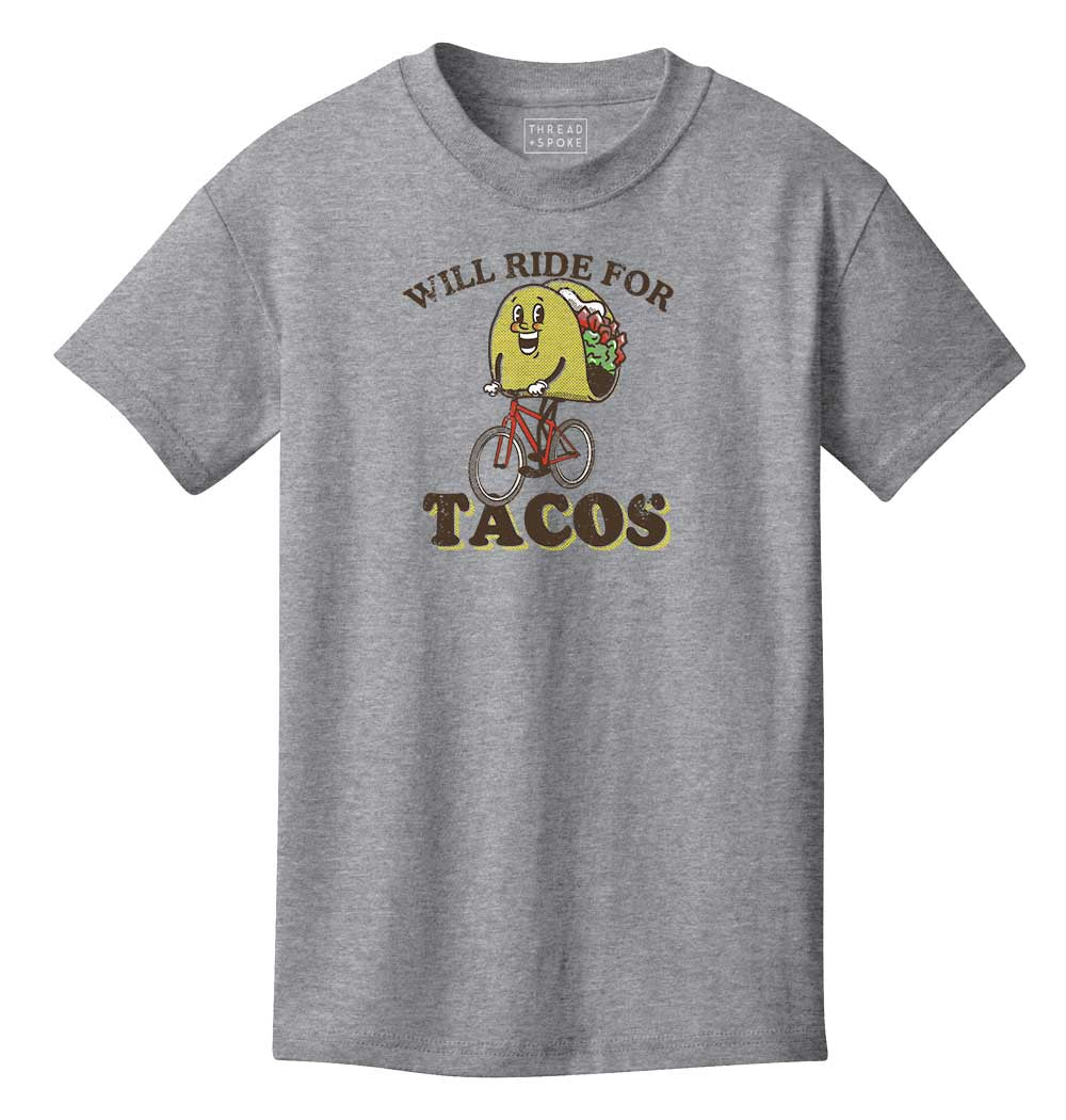 Youth T-shirt - Will Ride For Tacos Kid's